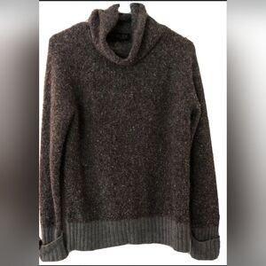 Rachel Zoe Charcoal and Taupe Cowl Neck Sweater